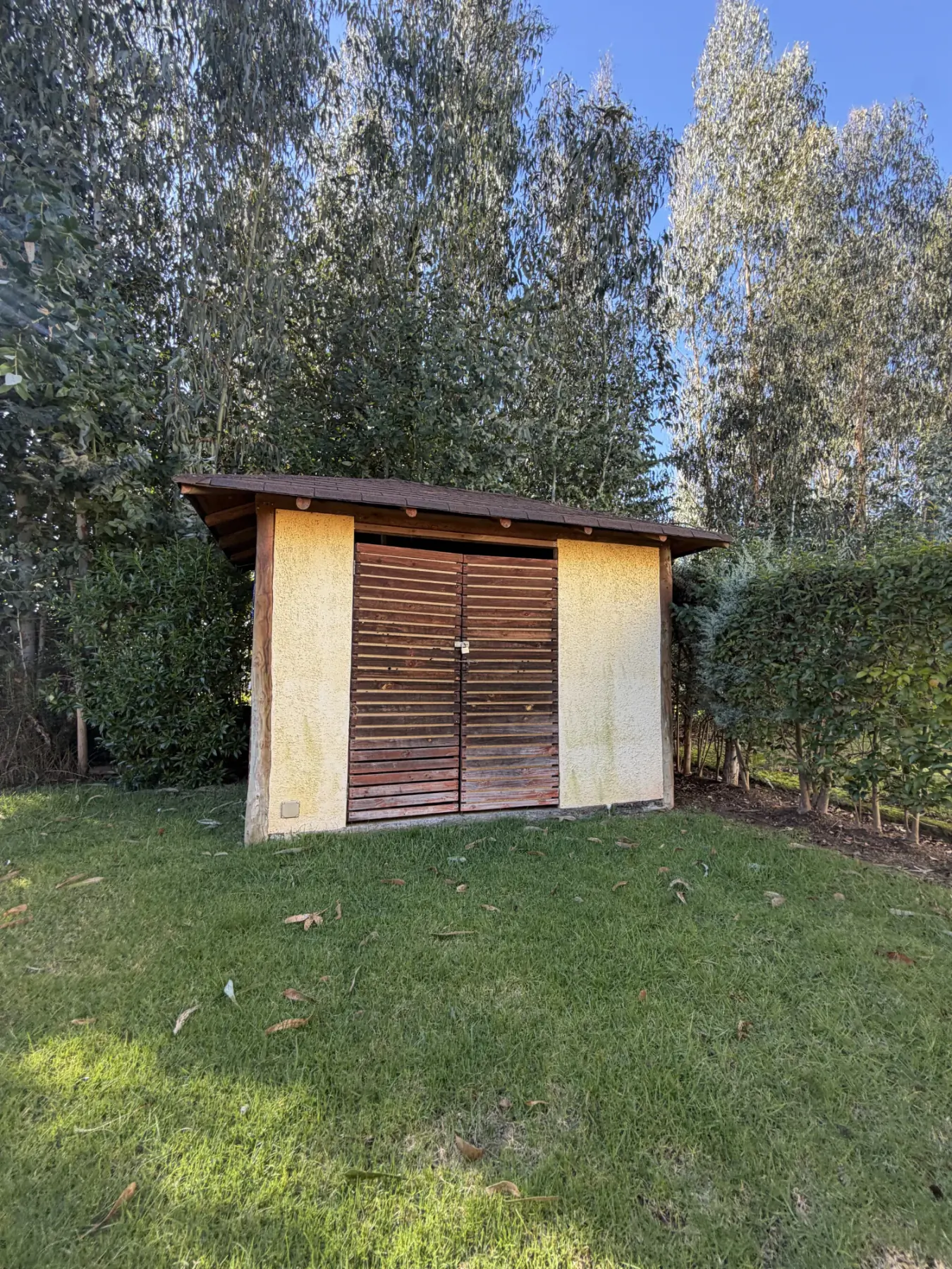 Bodega exterior en el jardín